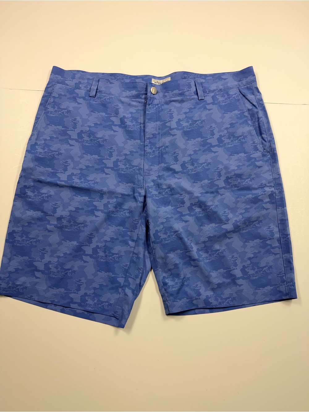 Peter Millar Royal Blue Camo Flat-Front Men's Shorts